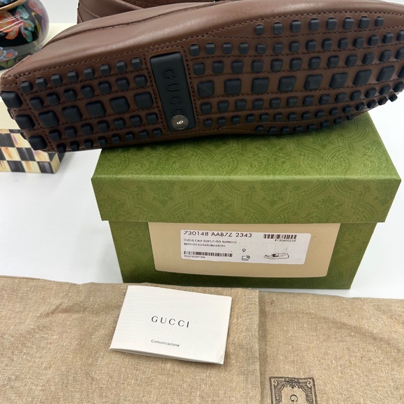 Men’s Gucci interlocking G supreme Driver loafers size 9, made in Italy - Picture 11 of 11